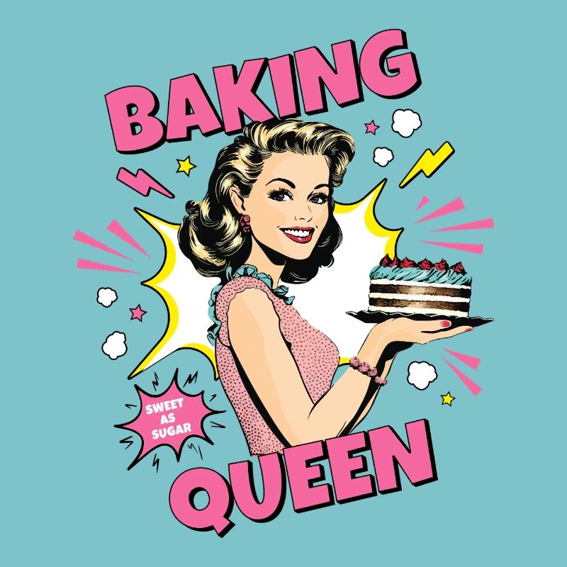 Cuisson Gâteau Cuisson Reine Cuisson Fée Boulanger Pop Art