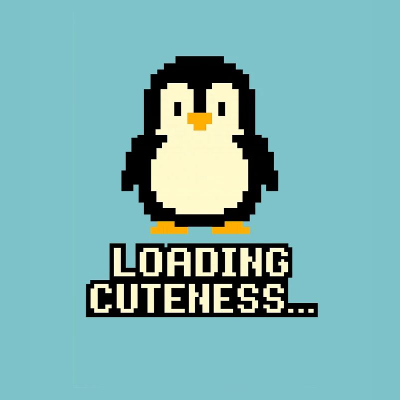 Mignonnerie de Pixel Penguin Charging