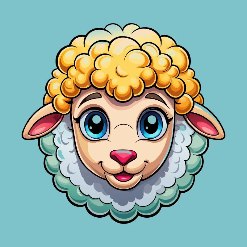 Visage de mouton mignon