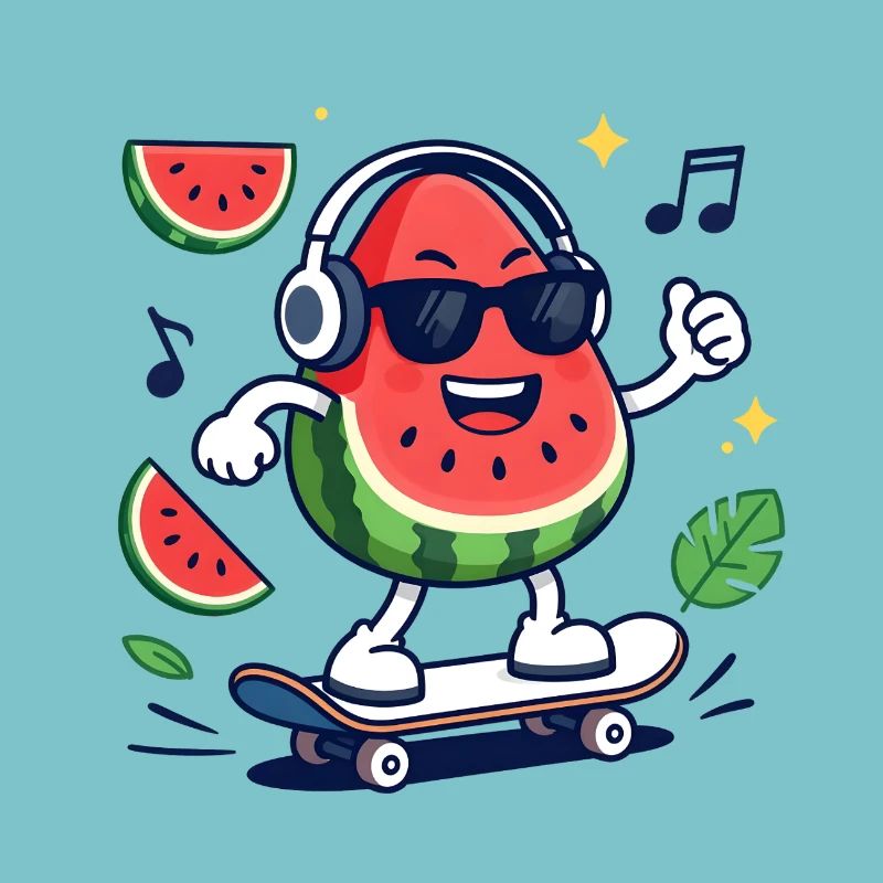 Pastèque Rythmée en Skate