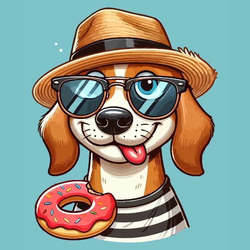Hund mit Donut