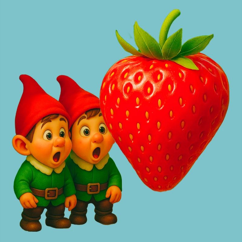 Zwerge und Erdbeere