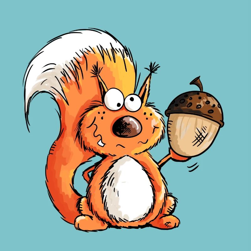 Eichhörnchen - Tier - Tiere - Eichel - Wald