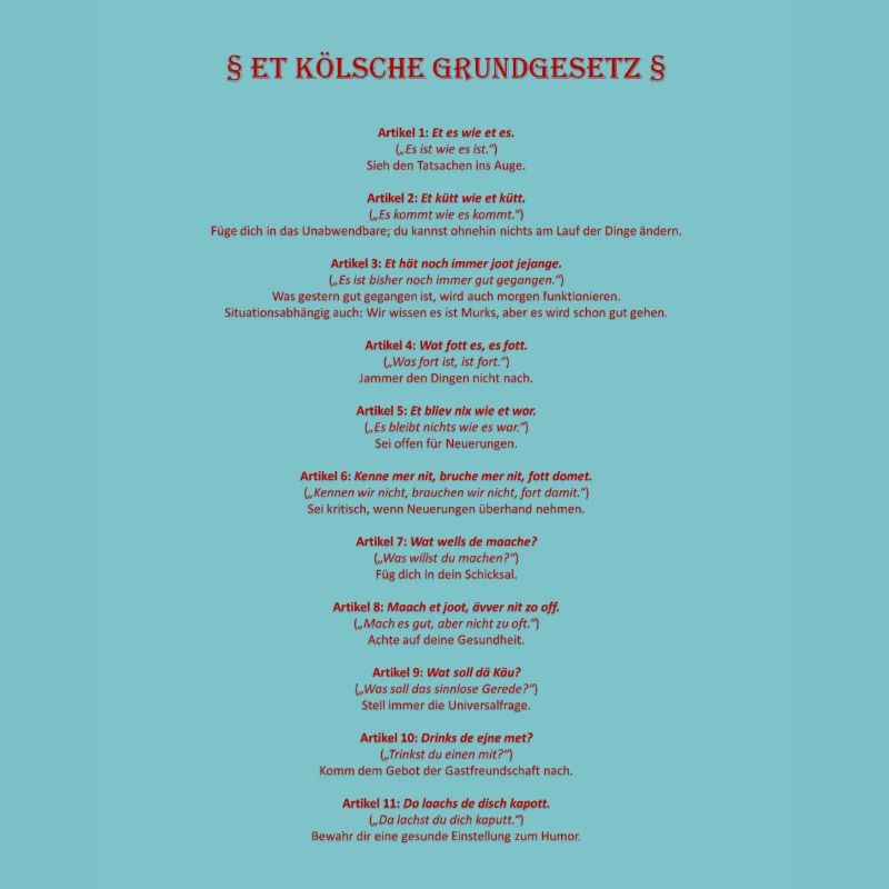 Et Kölsche Basic Law - Et Kölsche Basic Law