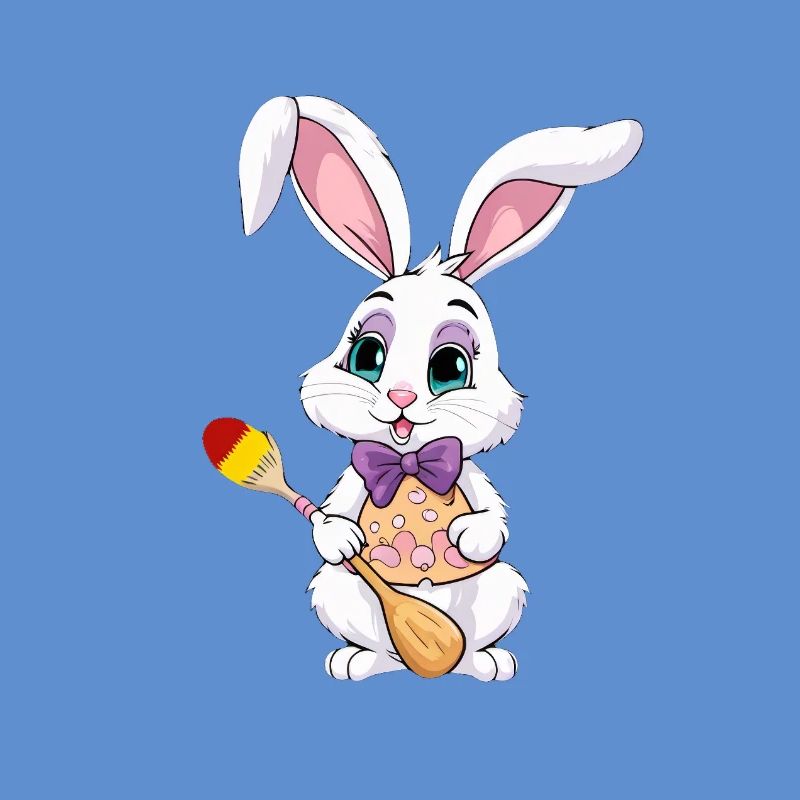 Easter bunny with Easter eggs