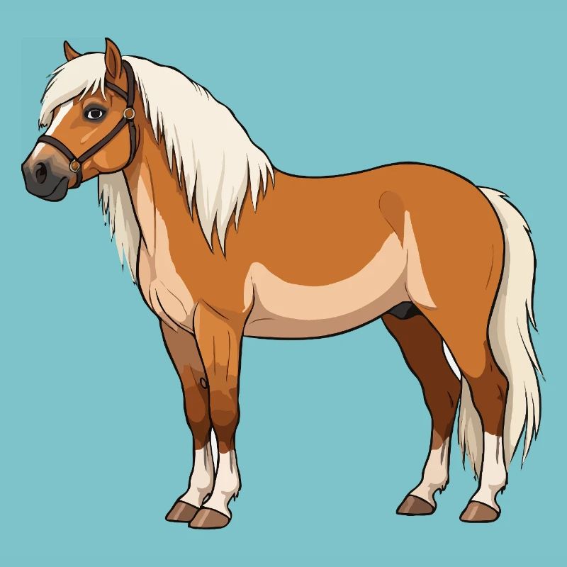 Haflinger bangs réel