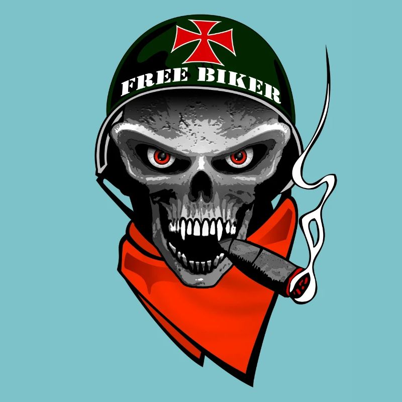 biker skull design