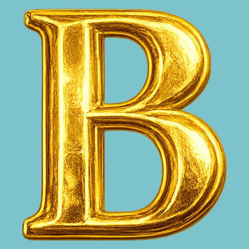 Monogramme « B » doré