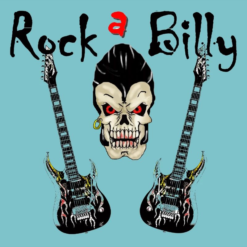 skull rockabilly
