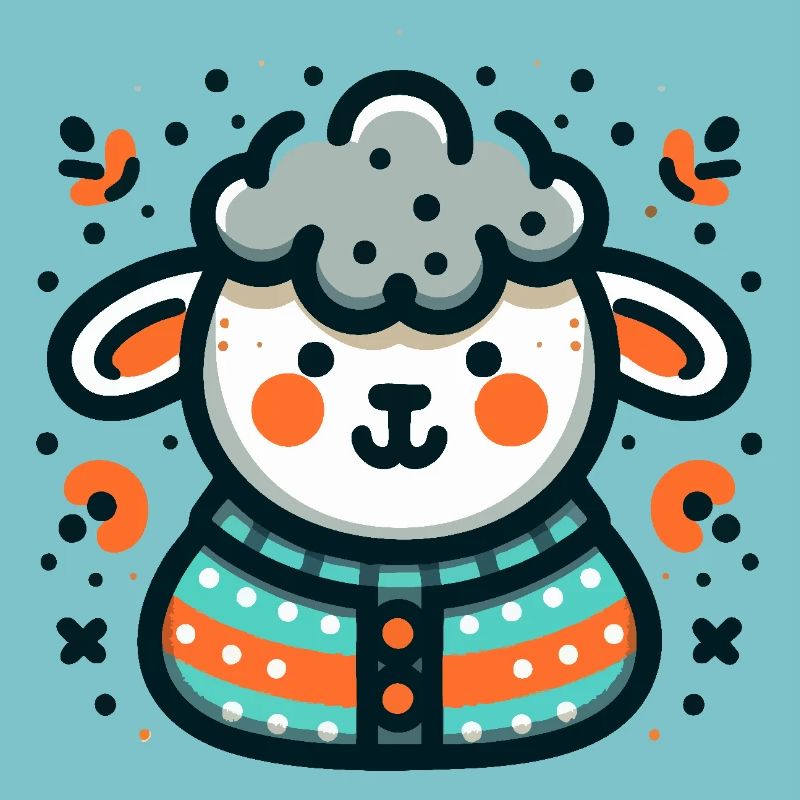 Süßes Schaf im Pullover