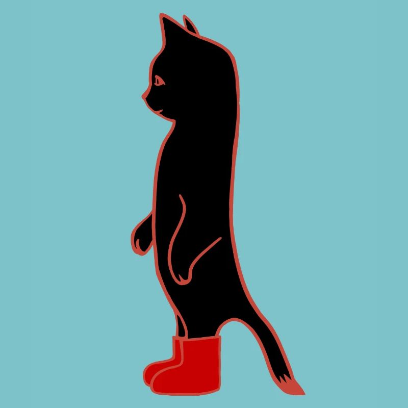 Chat Noir avec Bottes Rouge 