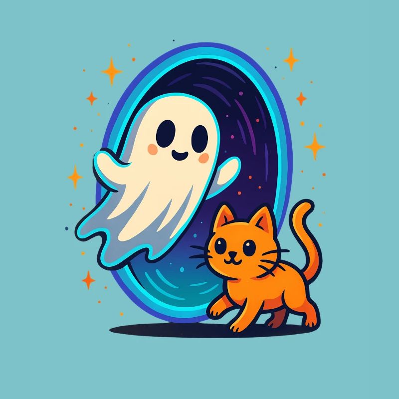 Ghost cat through star portal