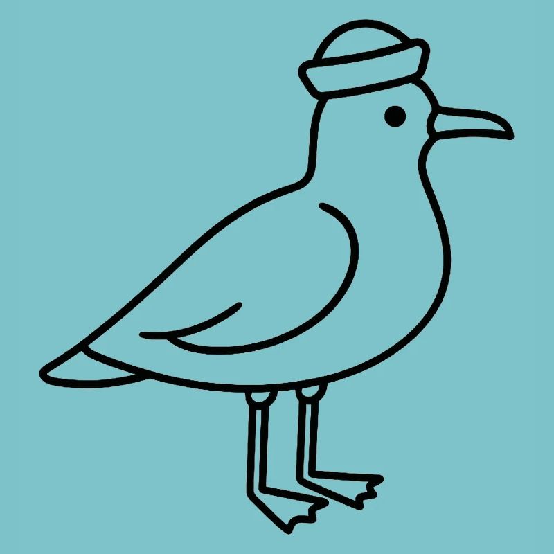 Möwe mit Mütze