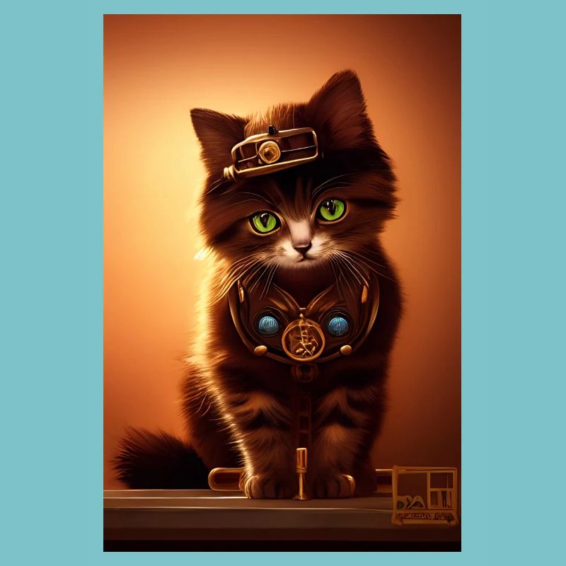 Chat Steampunk Style
