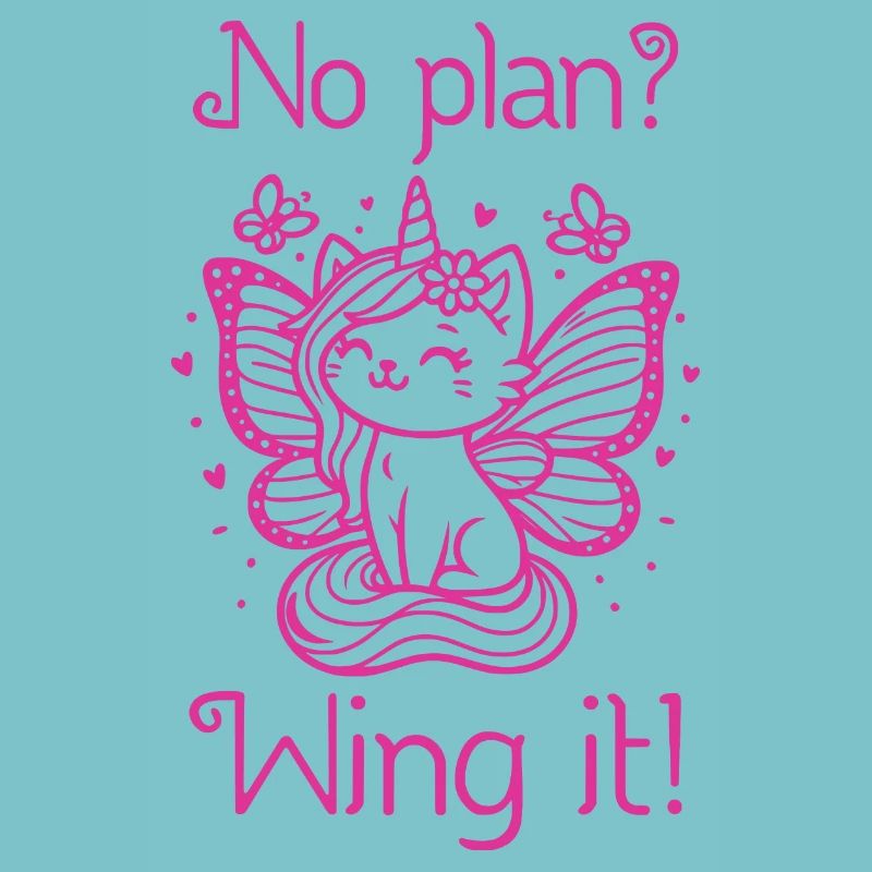 Pas de plan aile Chat licorne ailé