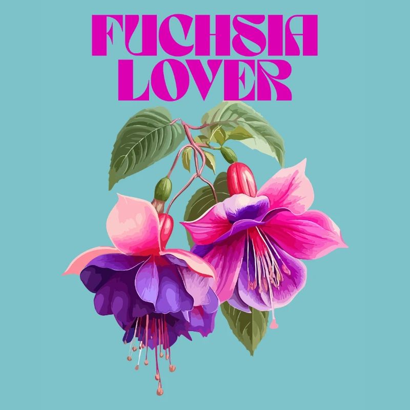 Fuchsia Lover Botanical Illustration