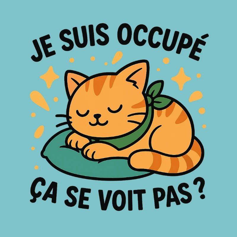 Sleeping Kitten and Ironic Slogan