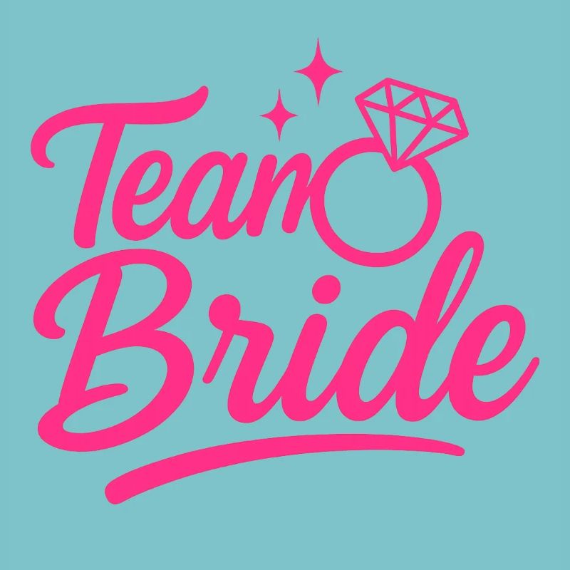Team Bride Pink Ring Script