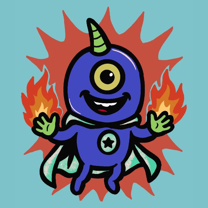 Feuerheld Einäugiger Alien