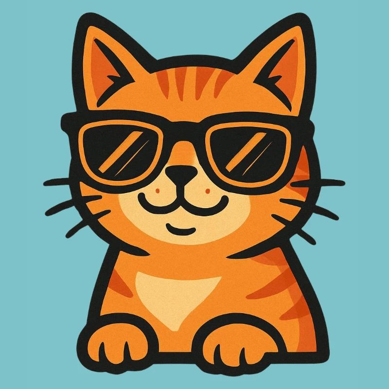 Chat avec des lunettes de soleil