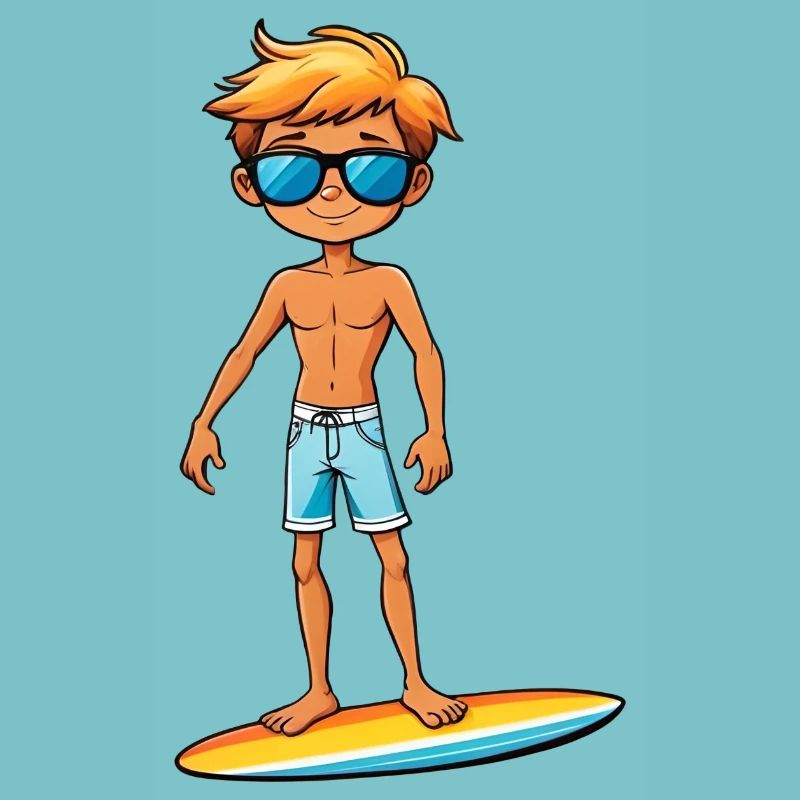 Cooler junger Surfer Dude Boy