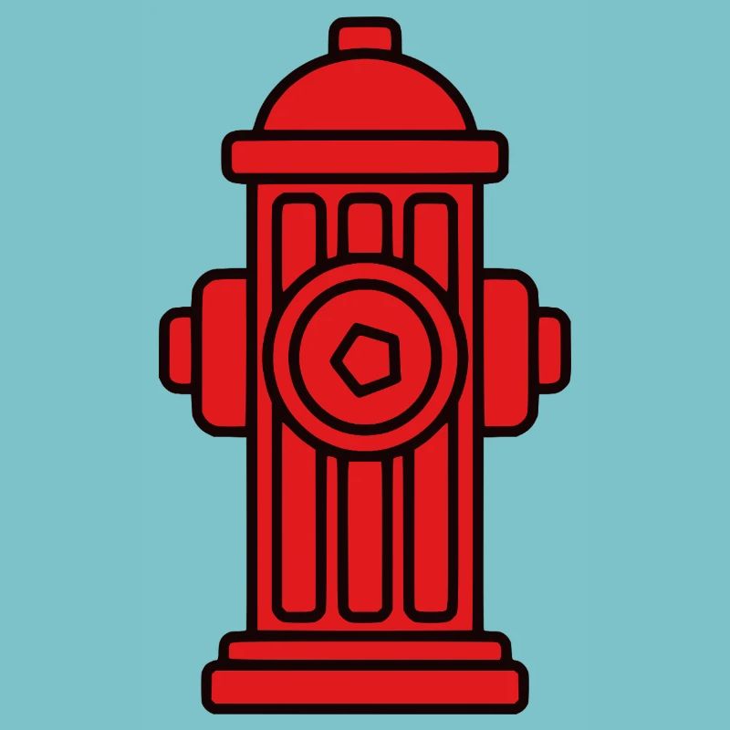 Classic Bold Red Fire Hydrant