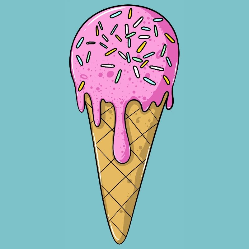 Crème glacée | Glace rose rose avec pépites | Glaces