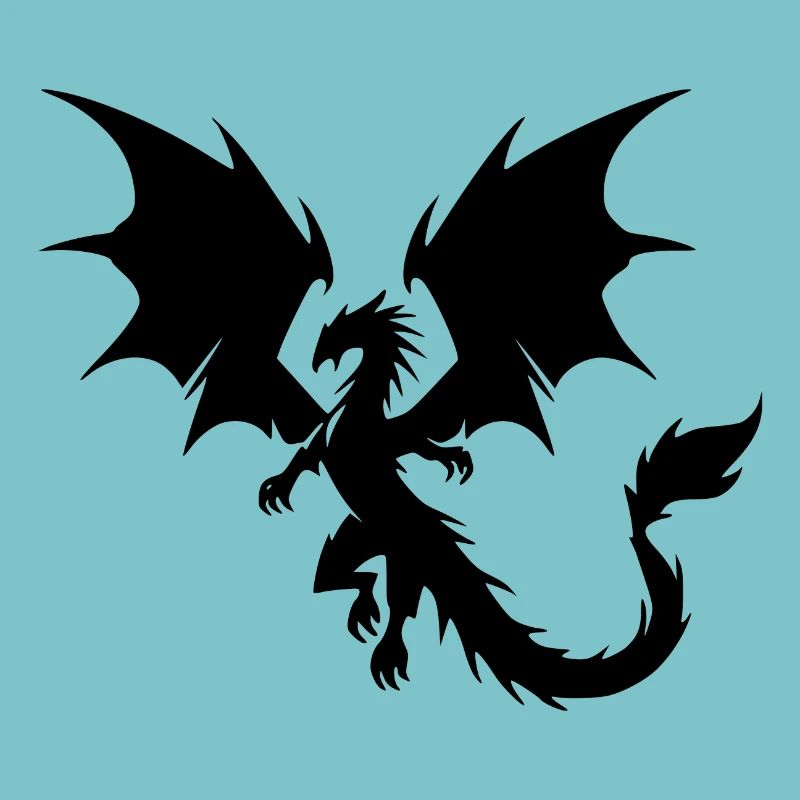 Fliegender Drache mit riesigen Schwingen