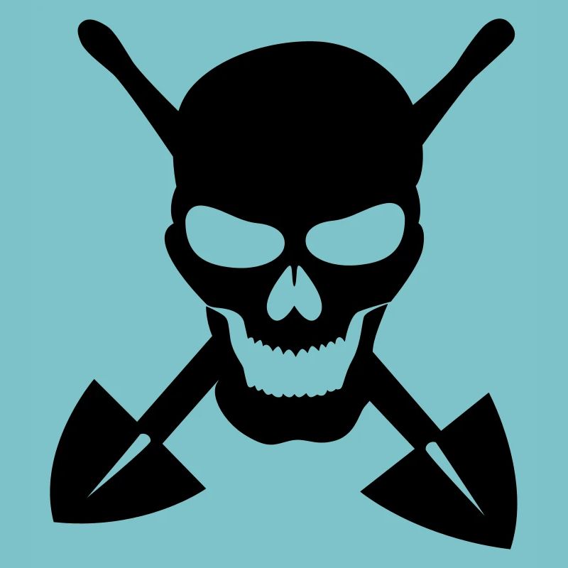 Skull digging shovel scoop gift idea