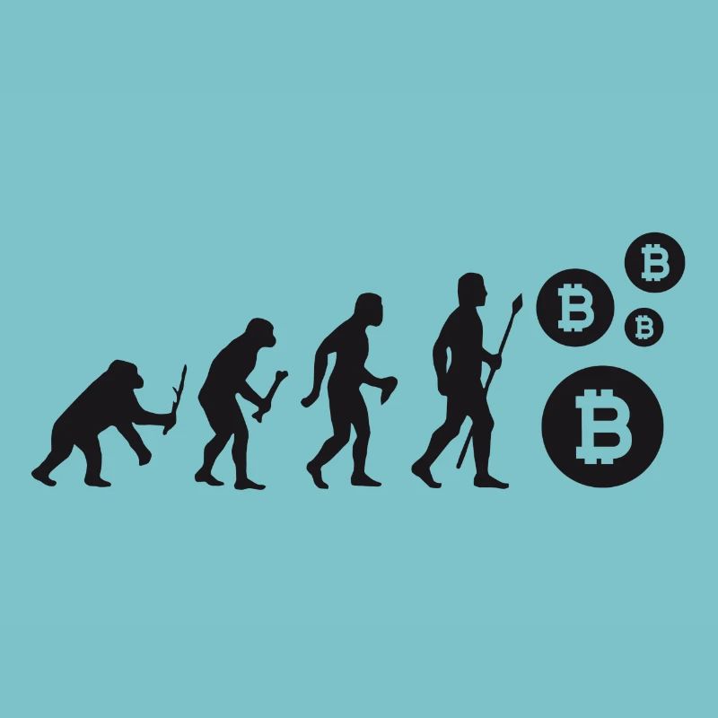 Evolution Bitcoin Bit Coin Shirt