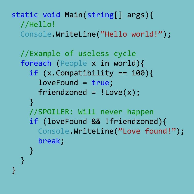 Liebe durch einen C # Programmierer gesehen