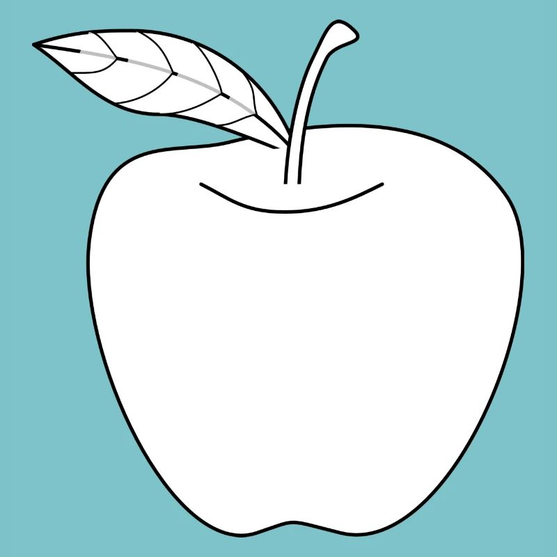Apfel schwarz-weiß Geschenk Geschenkidee