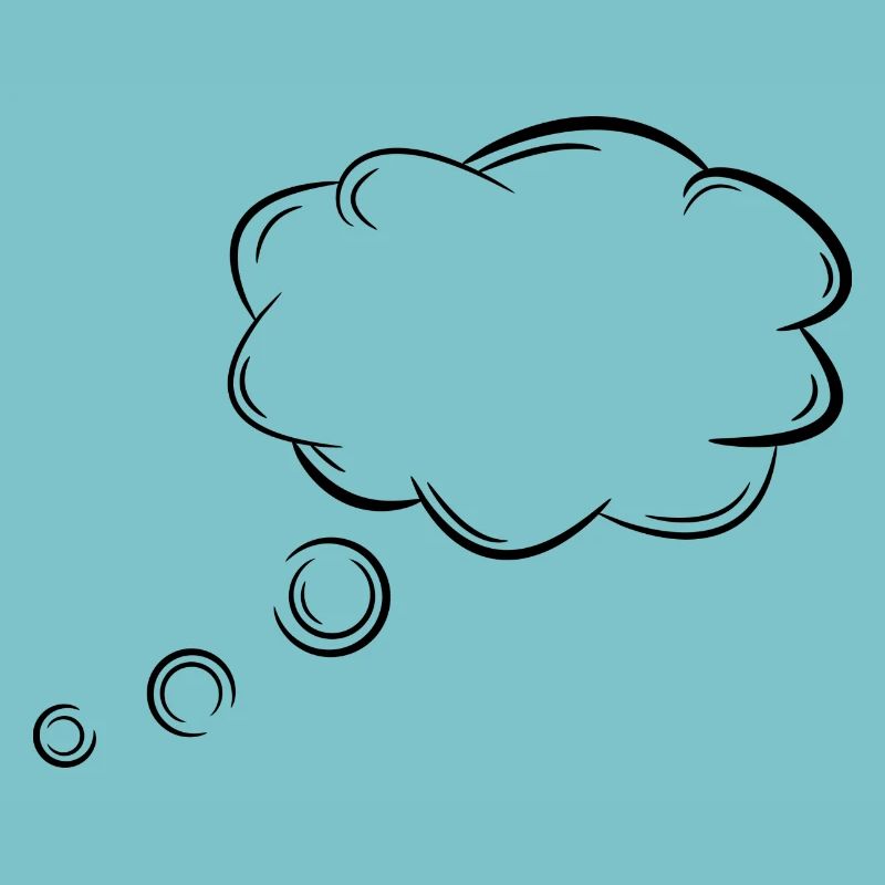 Thought bubble customizable with sentences or words