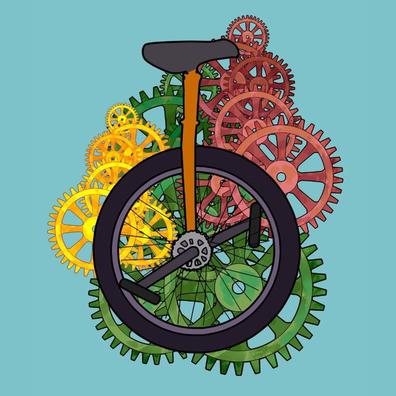 Machine monocycle technique Roue Roue Vélo