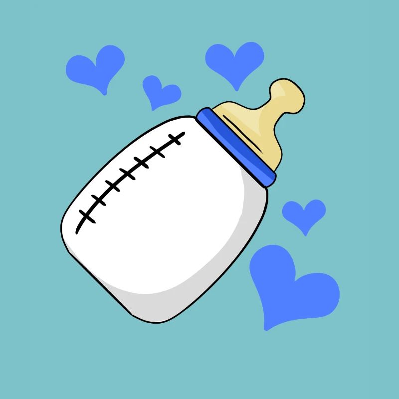 Bouteille de lait Garçon enceinte naissance