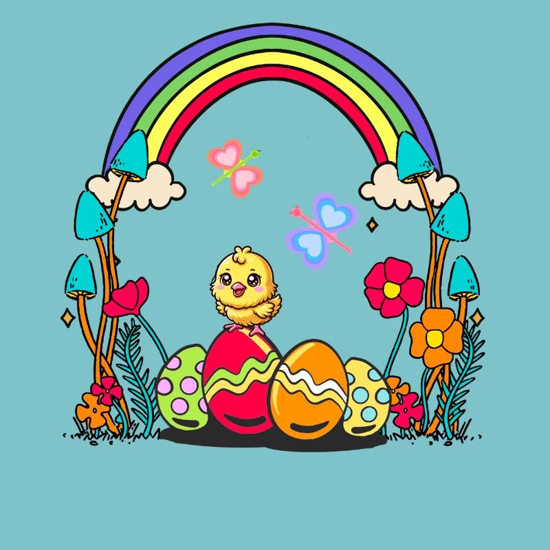 Easter Chick Kids Child Easter Eggs