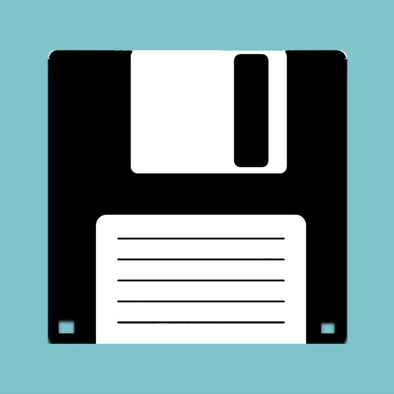 Floppy Diskette Old School Retro Computer Design