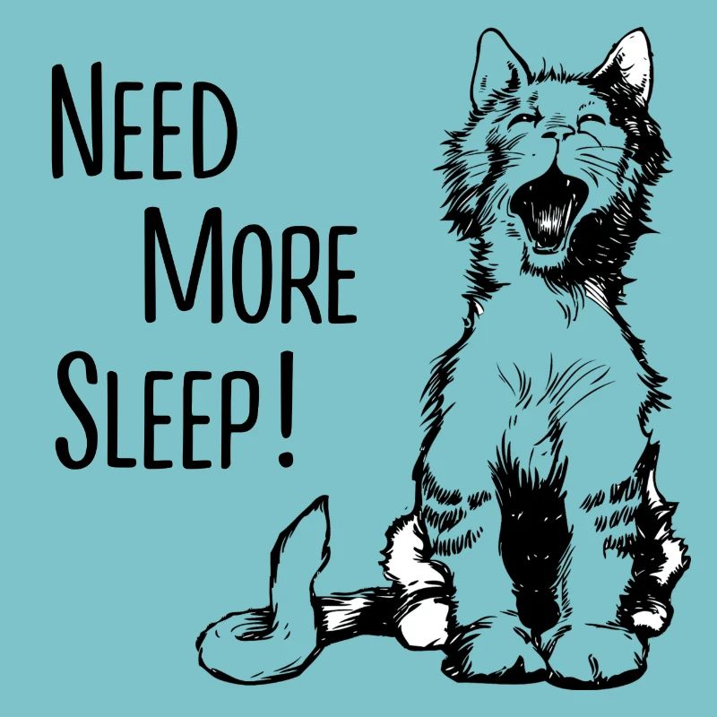 Need More Sleep - Chat - Jour du Chat - Sommeil