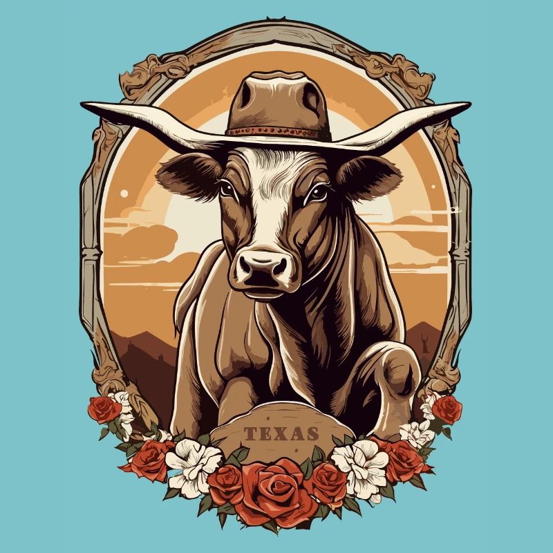 Cavalier de taureau du Texas