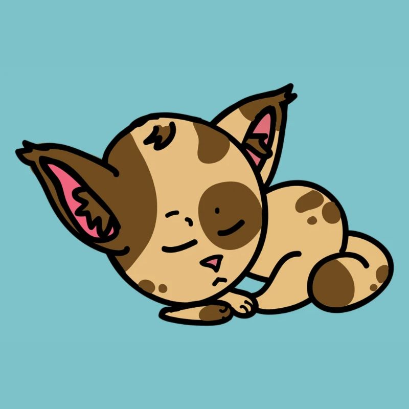 Schlafende Katze Comic Figur - Geschenkidee