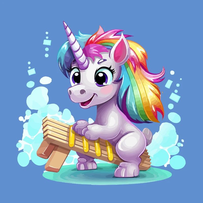 Regenbogen Einhorn Schlitten