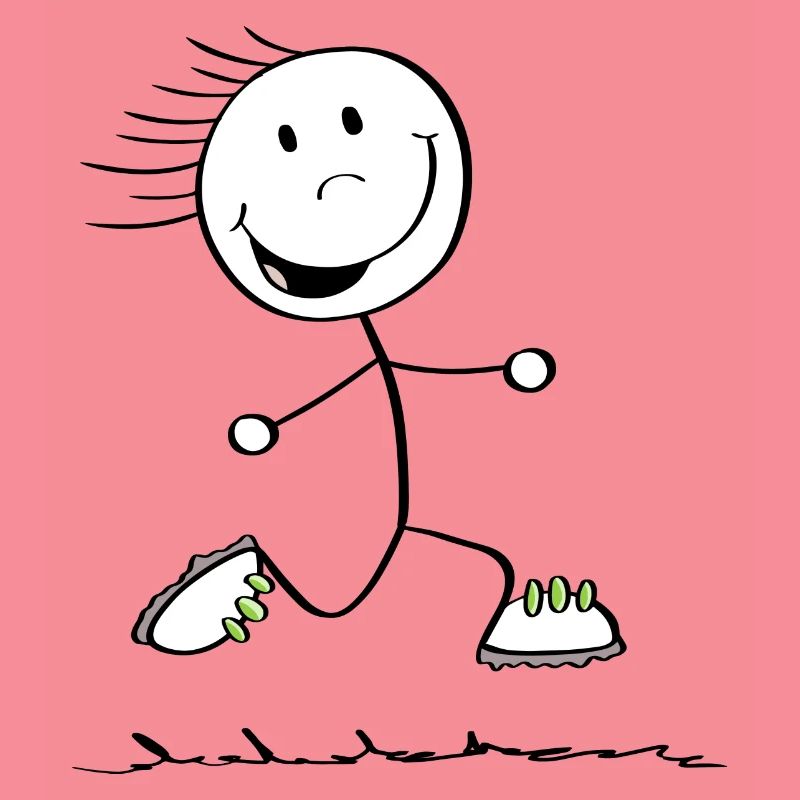 Figure de bâton de course - coureur - jogging