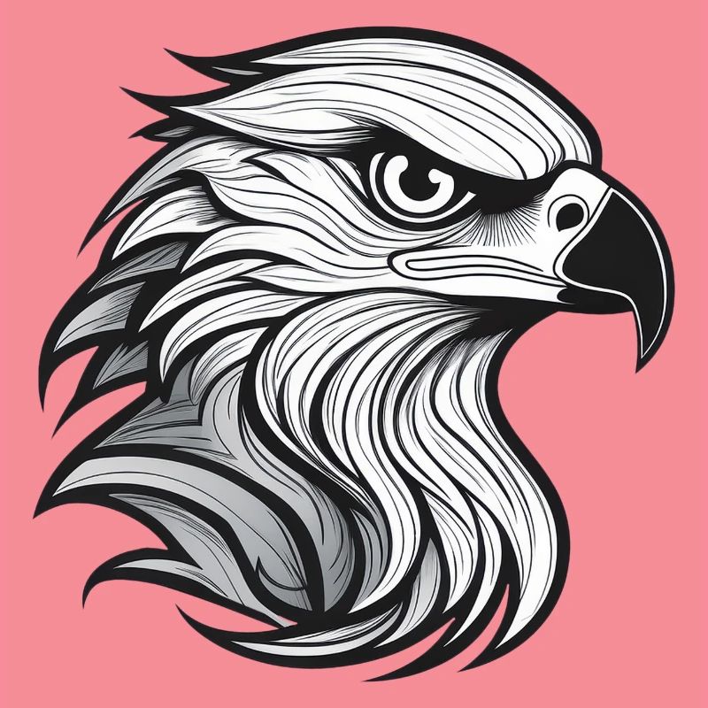 Pose de la tête d’aigle expressionniste