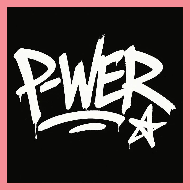 Graffiti Style Power Text Design