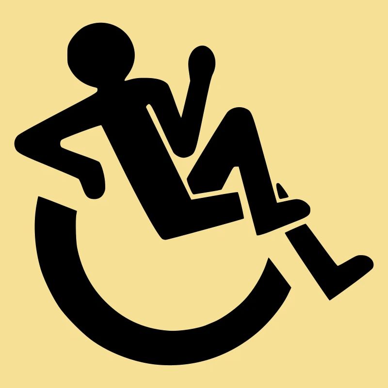 Entspannter Rollstuhlfahrer, Roller, Behinderter #