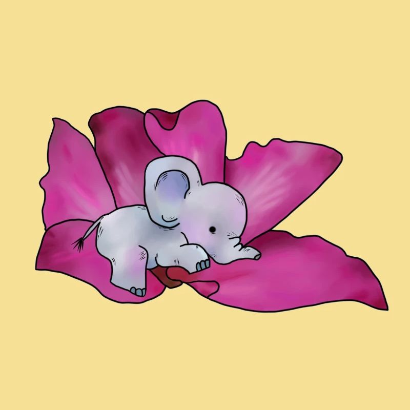 Elefant in Bluete