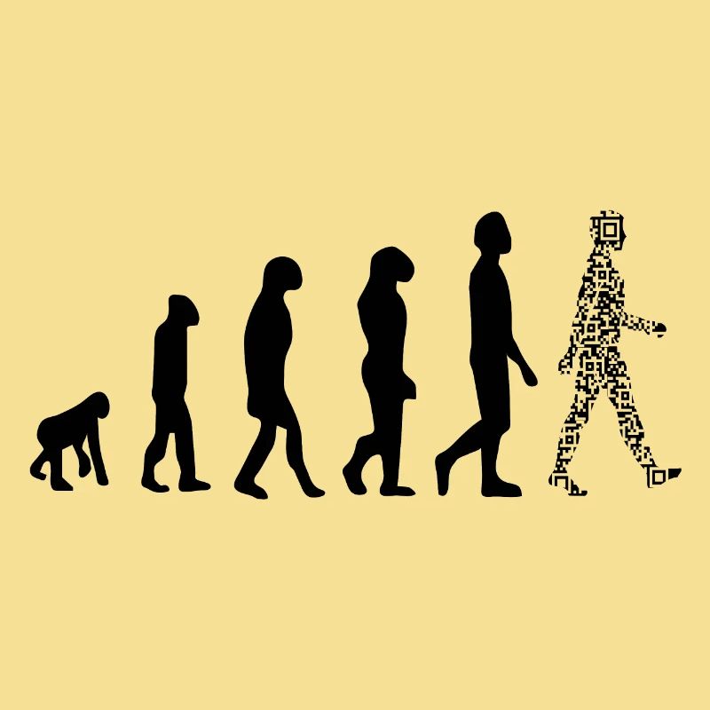 Evolution QR code - Humor health pass