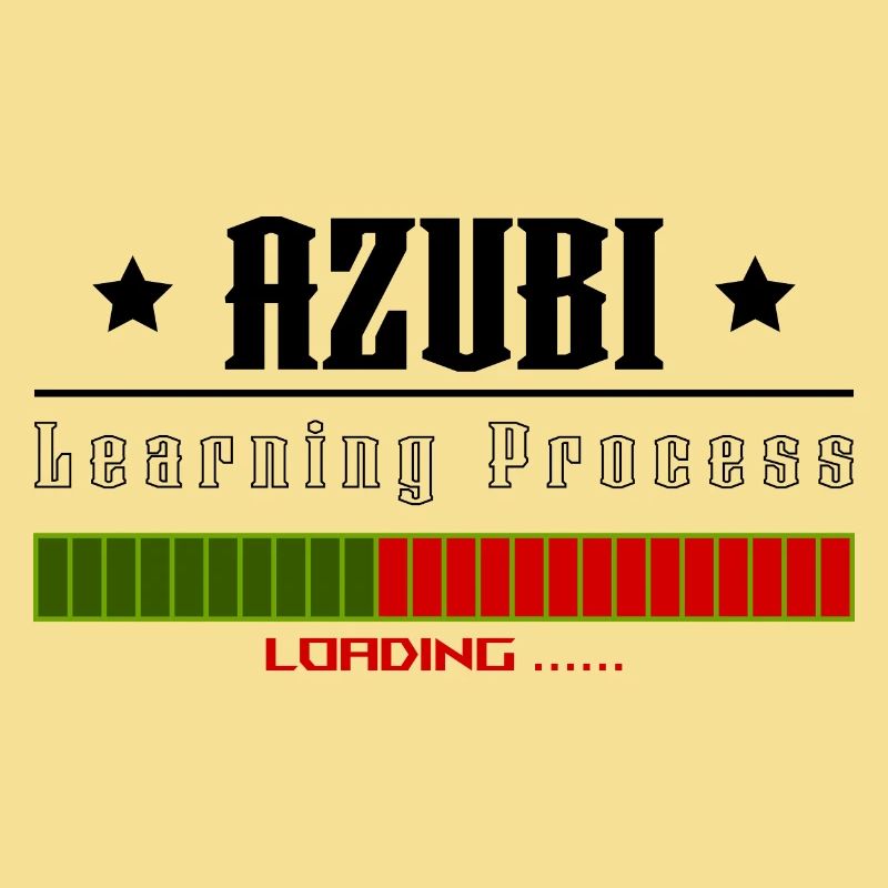 AZUBI learning process loading white tshirt