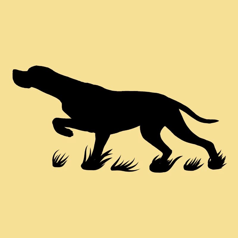 schwarzer Pointer vorstehend