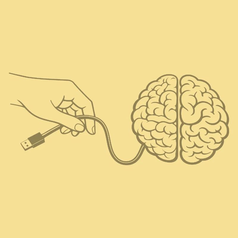 Connecteur de câble Brain Head Intelligence Intelligence artificielle